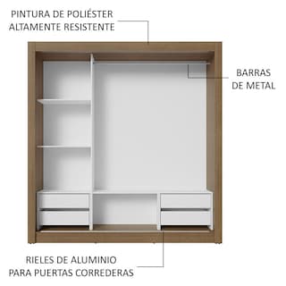 Foto 6 | Ropero Closet Madesa 3 Puertas Mm 02
