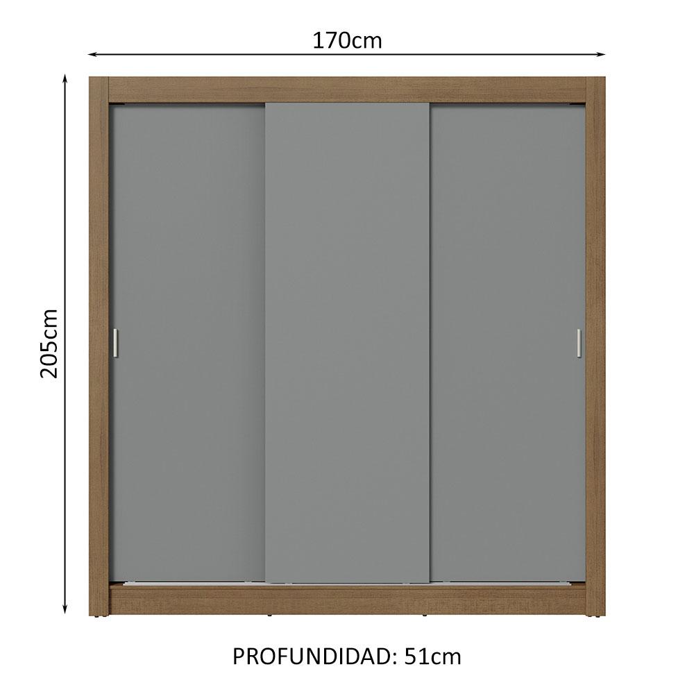Foto 4 pulgar | Ropero Closet Madesa 3 Puertas Mg