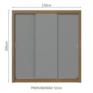 Foto 3 | Ropero Closet Madesa 3 Puertas Mg