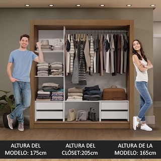 Foto 5 | Ropero Closet Madesa 3 Puertas 1 Espejo Mm 02