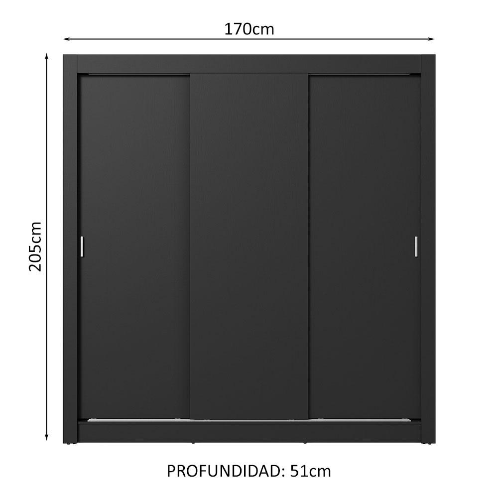 Foto 4 pulgar | Ropero Closet Madesa 3 Puertas Nn 01