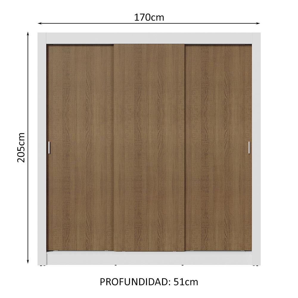 Foto 4 pulgar | Ropero Closet Madesa 3 Puertas Bm 01