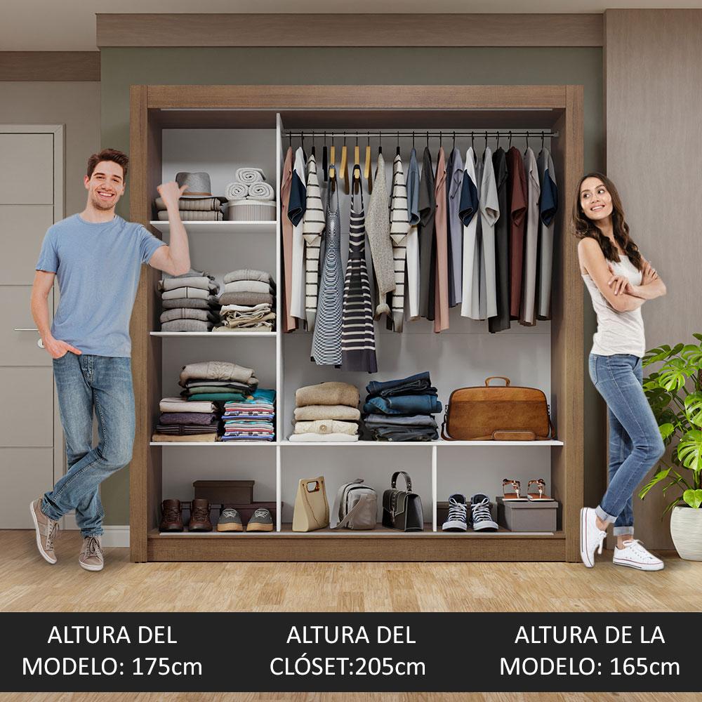 Foto 6 pulgar | Ropero Closet Madesa 3 Puertas 1 Espejo Mg