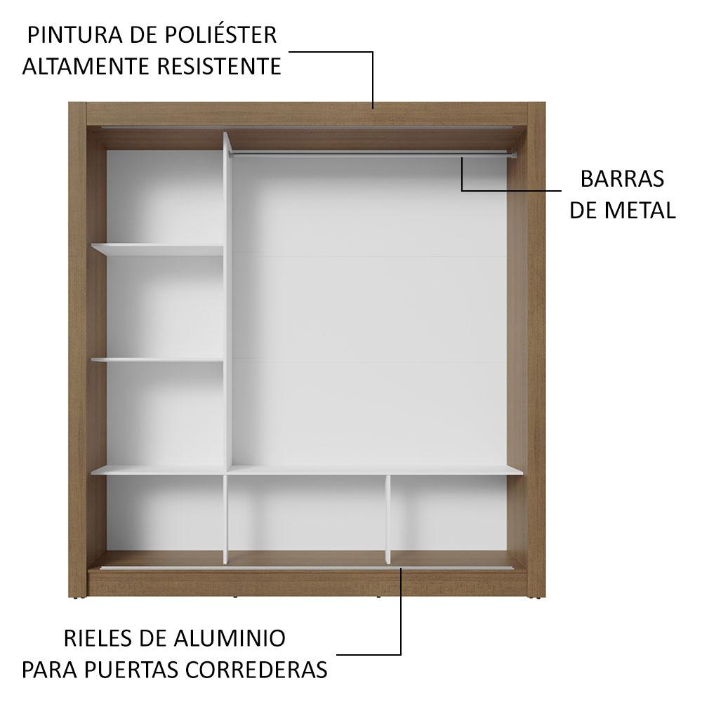 Foto 7 pulgar | Ropero Closet Madesa 3 Puertas 1 Espejo Mg