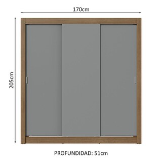 Foto 3 | Ropero Closet Madesa 3 Puertas Mg 01