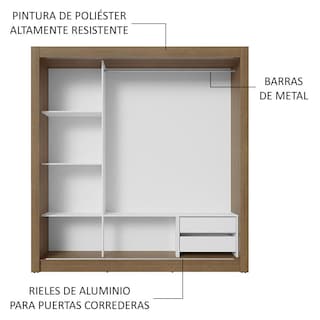 Foto 6 | Ropero Closet Madesa 3 Puertas Mg 01