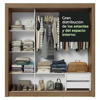 Foto 8 | Ropero Closet Madesa 3 Puertas Mg 01