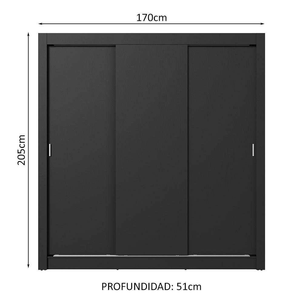 Foto 4 pulgar | Ropero Closet Madesa 3 Puertas Nn
