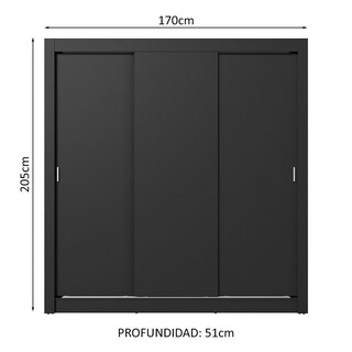 Foto 3 | Ropero Closet Madesa 3 Puertas Nn