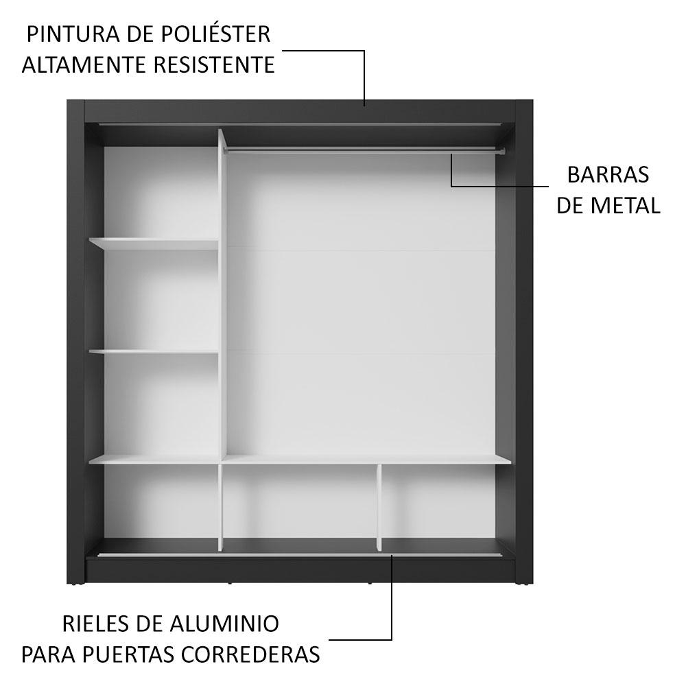 Foto 7 pulgar | Ropero Closet Madesa 3 Puertas Nn