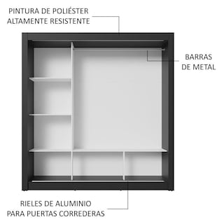 Foto 6 | Ropero Closet Madesa 3 Puertas Nn