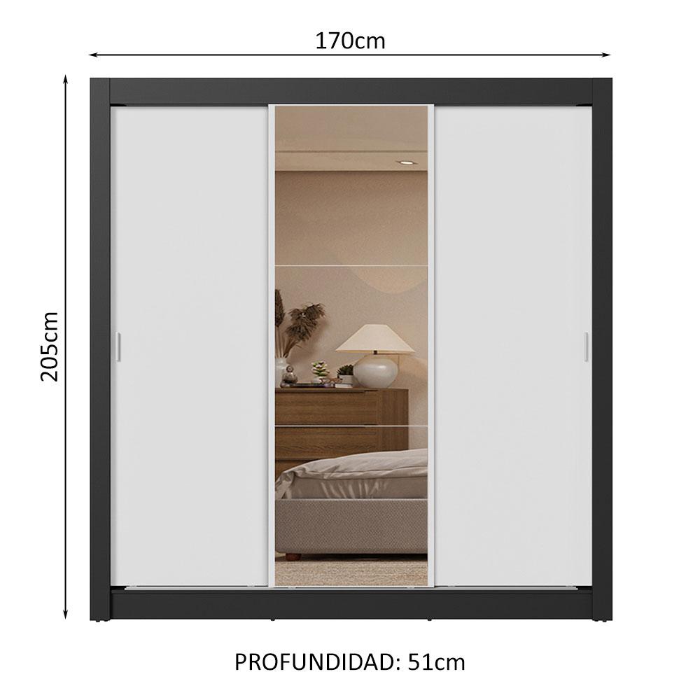 Foto 4 pulgar | Ropero Closet Madesa 3 Puertas 1 Espejo Nb 01