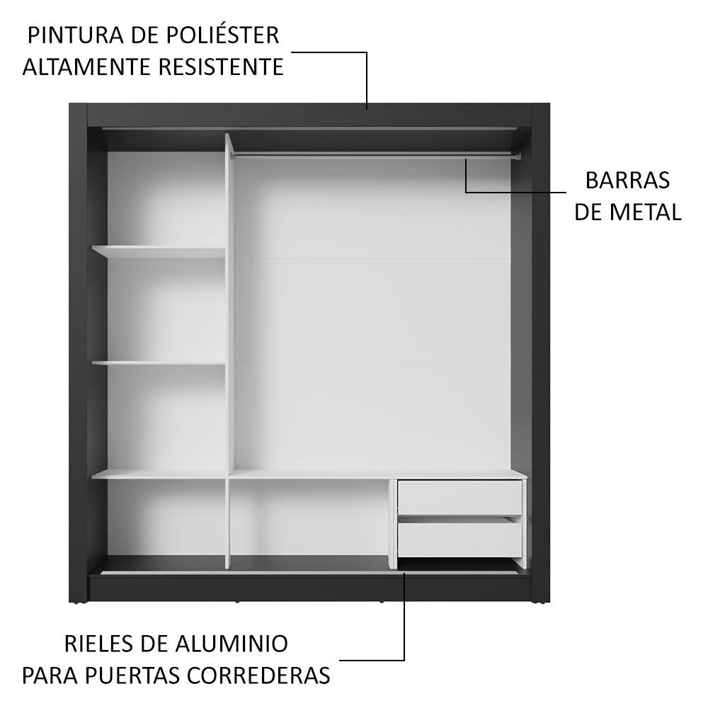 Foto 6 | Ropero Closet Madesa 3 Puertas 1 Espejo Nb 01