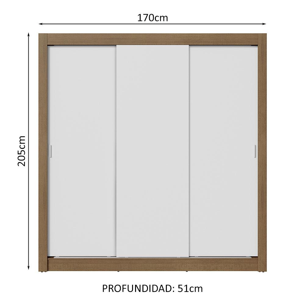Foto 4 pulgar | Ropero Closet Madesa 3 Puertas Mb 02