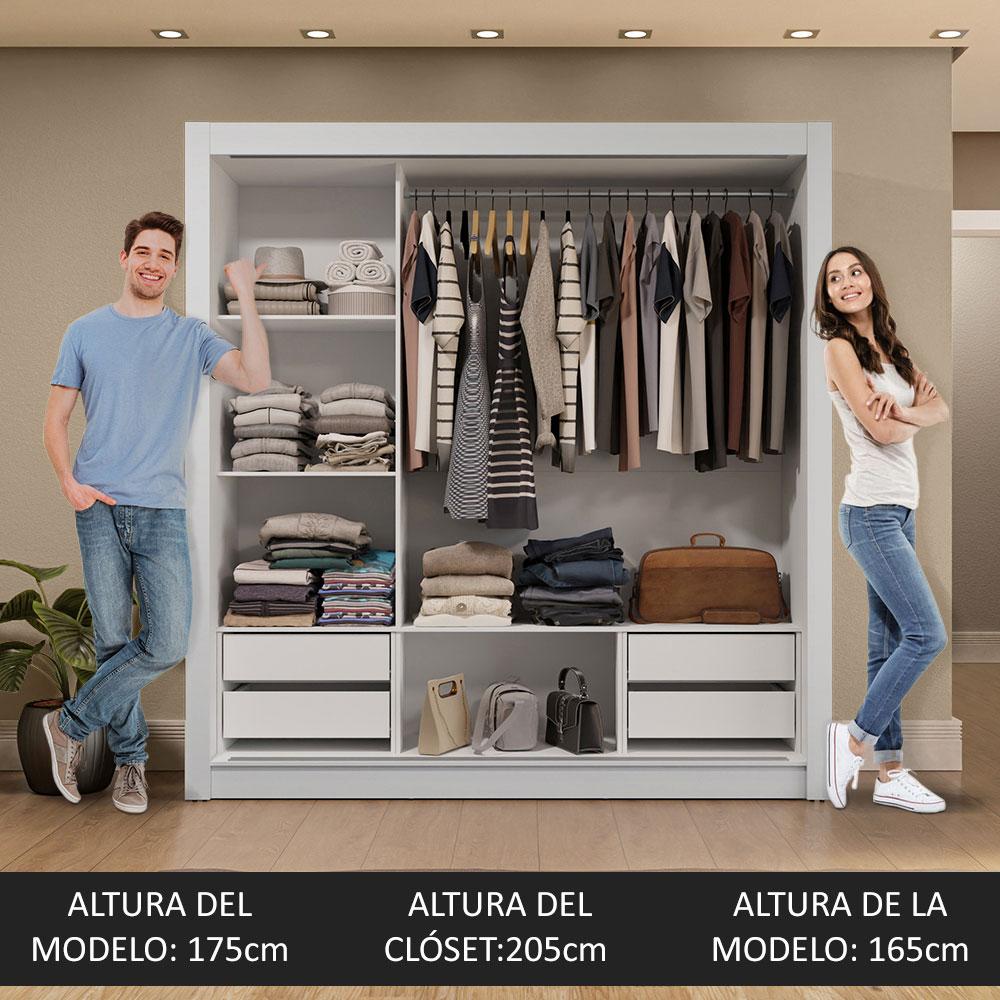 Foto 6 pulgar | Ropero Closet Madesa 3 Puertas 2 Espejos Bb 02