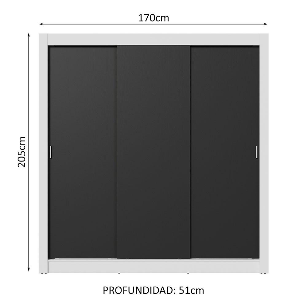 Foto 4 pulgar | Ropero Closet Madesa 3 Puertas Nb