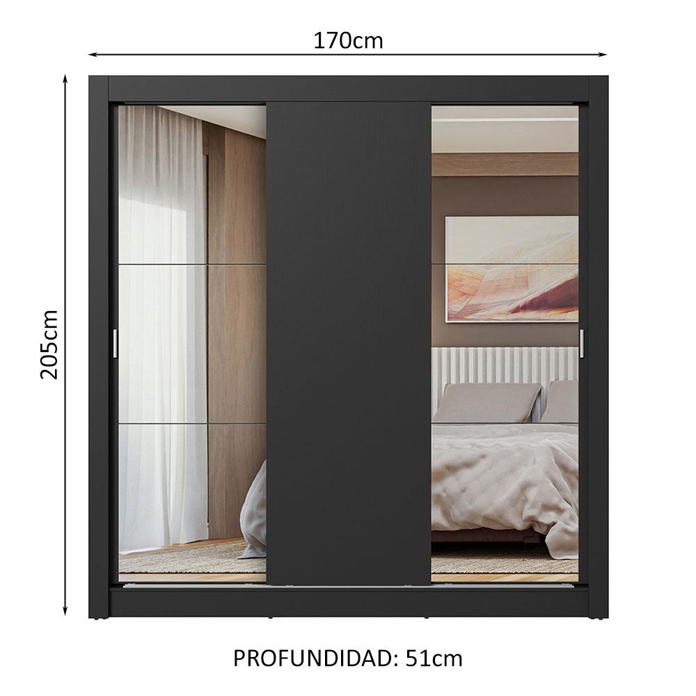 Foto 3 | Ropero Closet Madesa 3 Puertas 2 Espejos Nn