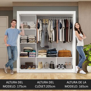 Foto 5 | Ropero Closet Madesa 3 Puertas 1 Espejo Bn