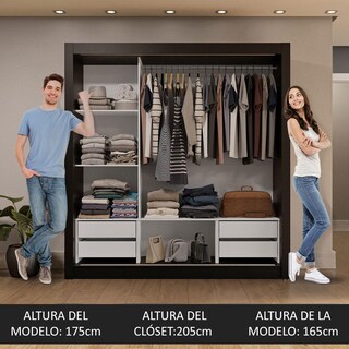 Foto 4 | Ropero Closet Madesa 3 Puertas 1 Espejo Ng 02