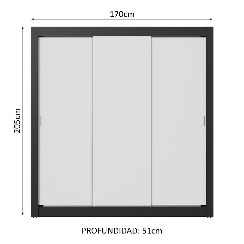 Foto 4 pulgar | Ropero Closet Madesa 3 Puertas Nb 01