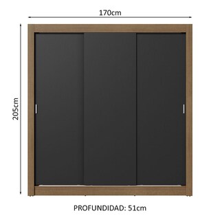 Foto 3 | Ropero Closet Madesa 3 Puertas Mn 01