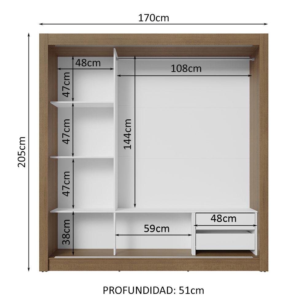 Foto 5 pulgar | Ropero Closet Madesa 3 Puertas Mn 01