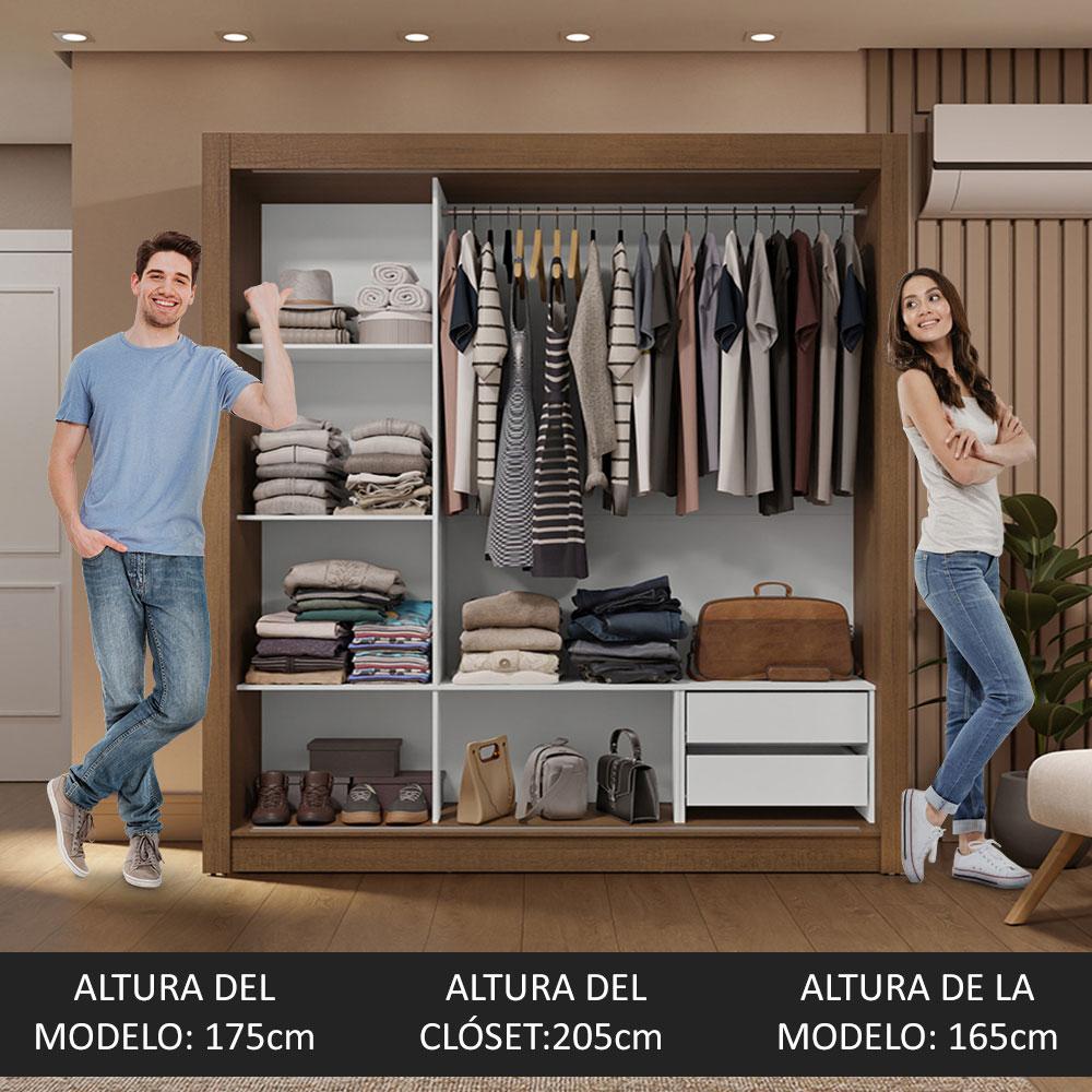 Foto 6 pulgar | Ropero Closet Madesa 3 Puertas Mn 01