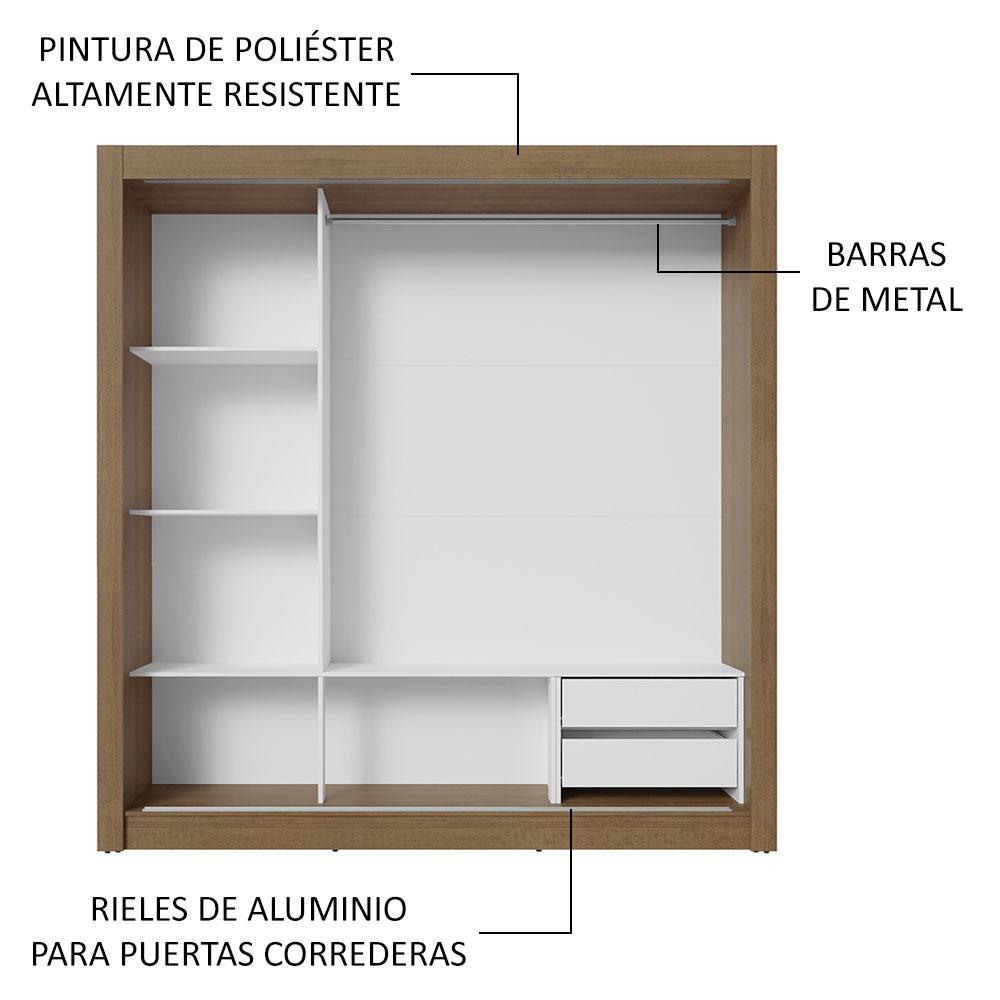 Foto 7 pulgar | Ropero Closet Madesa 3 Puertas Mn 01