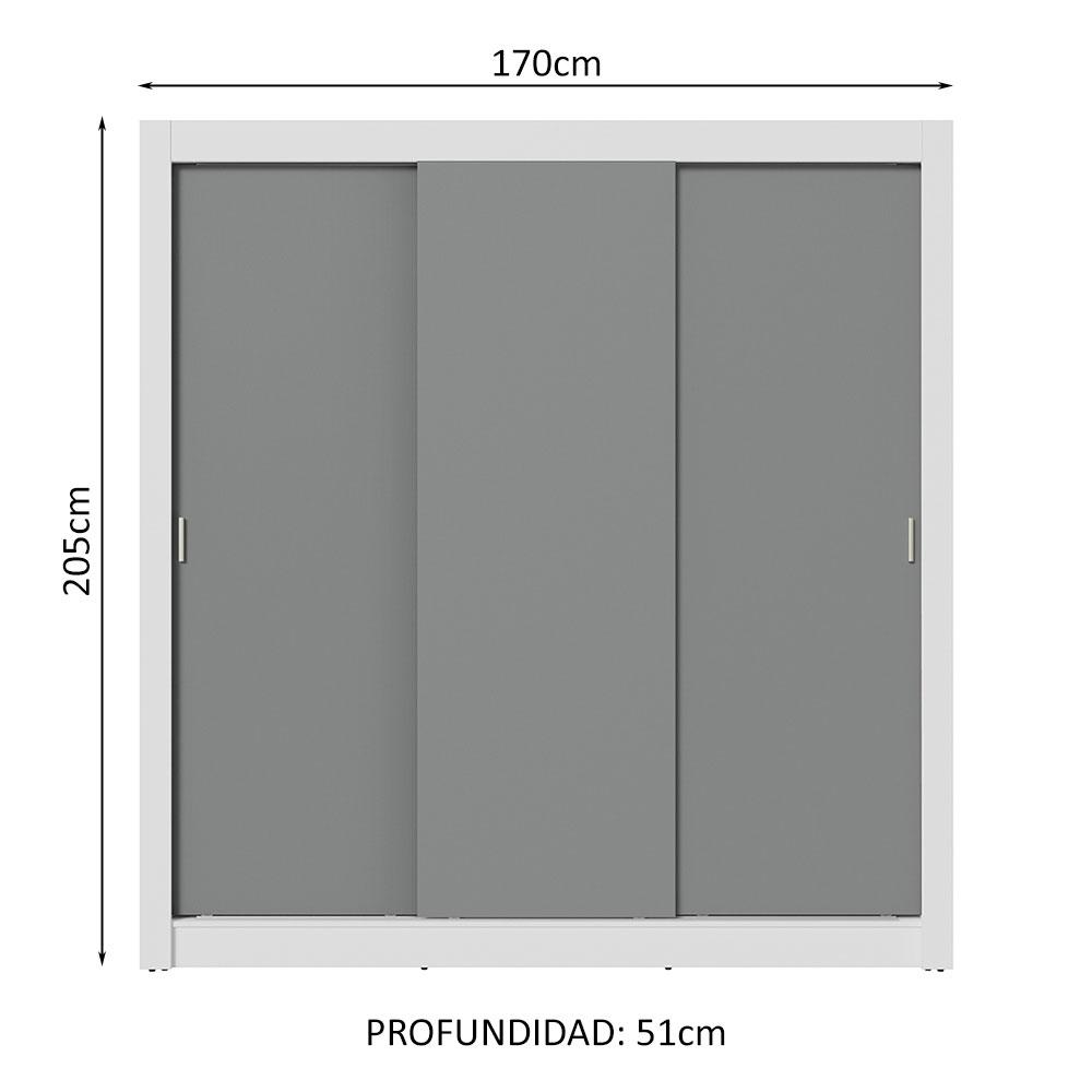 Foto 4 pulgar | Ropero Closet Madesa 3 Puertas Bg 01