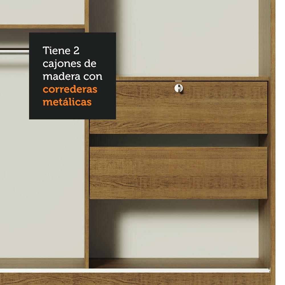 Foto 7 pulgar | Ropero Madesa Luke 2 Puertas Correderas De Madera Marrón