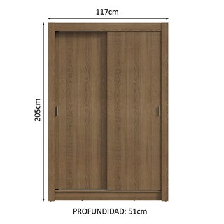 Foto 3 | Ropero Closet Madesa Vivare Plus 2 Puertas Mm