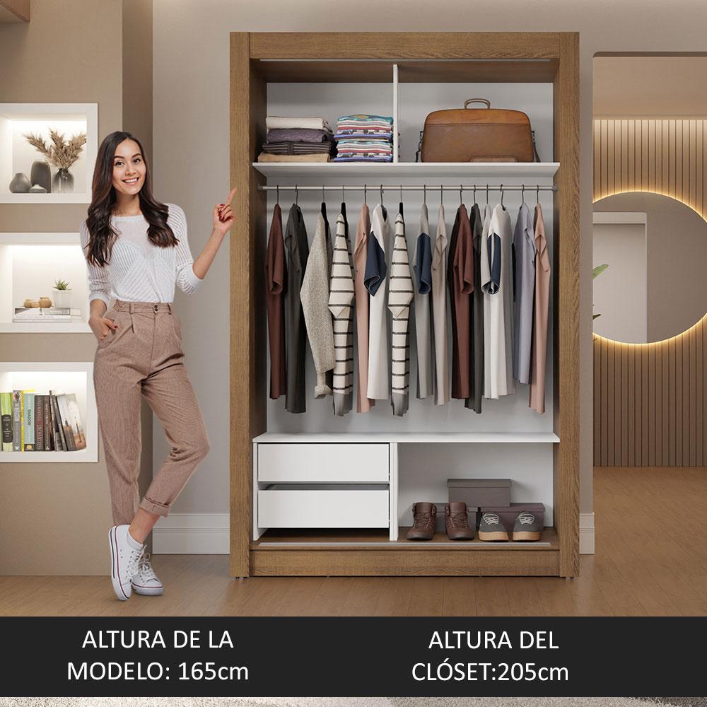 Foto 6 pulgar | Ropero Closet Madesa Vivare 2 Puertas 1 Espejo Mn