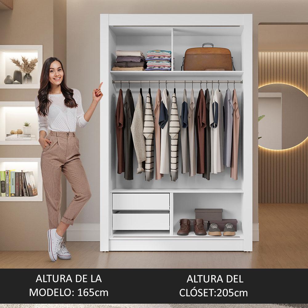 Foto 5 | Ropero Closet Madesa Vivare 2 Puertas Bn