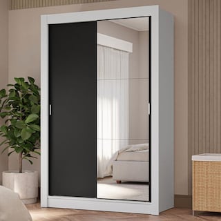 Foto 2 | Ropero Closet Madesa Vivare Plus 2 Puertas 1 Espejo Bn