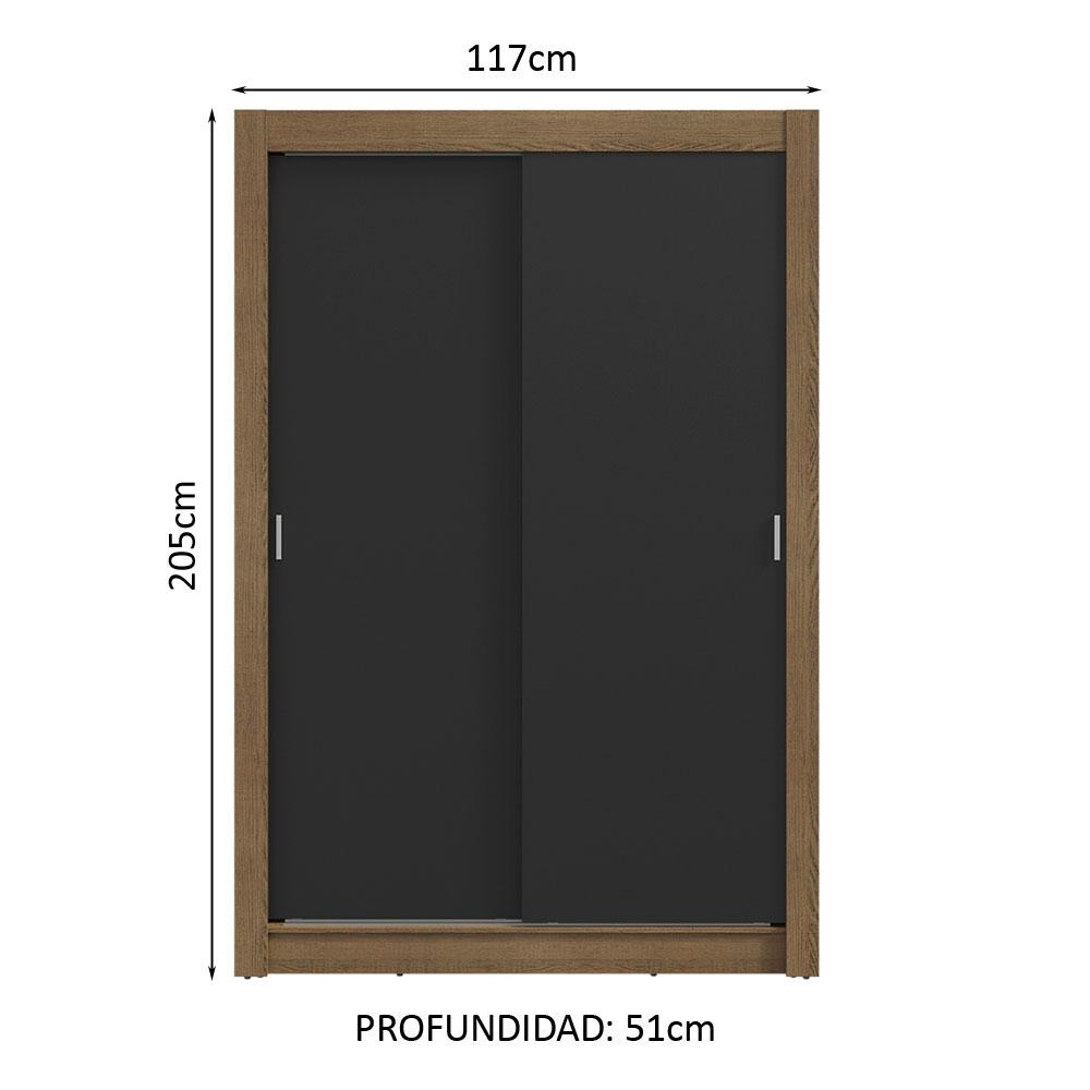Foto 4 pulgar | Ropero Closet Madesa Vivare 2 Puertas Mn