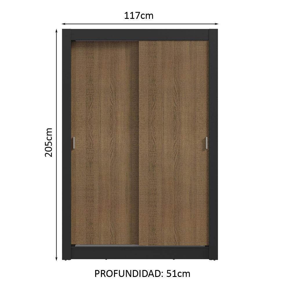 Foto 4 pulgar | Ropero Closet Madesa Milano 2 Puertas Nm