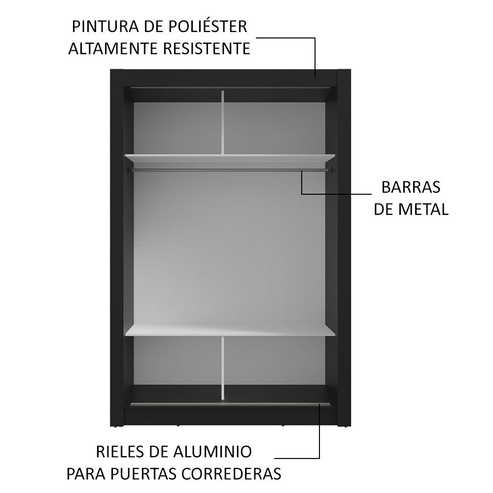Foto 7 pulgar | Ropero Closet Madesa Milano 2 Puertas Nm