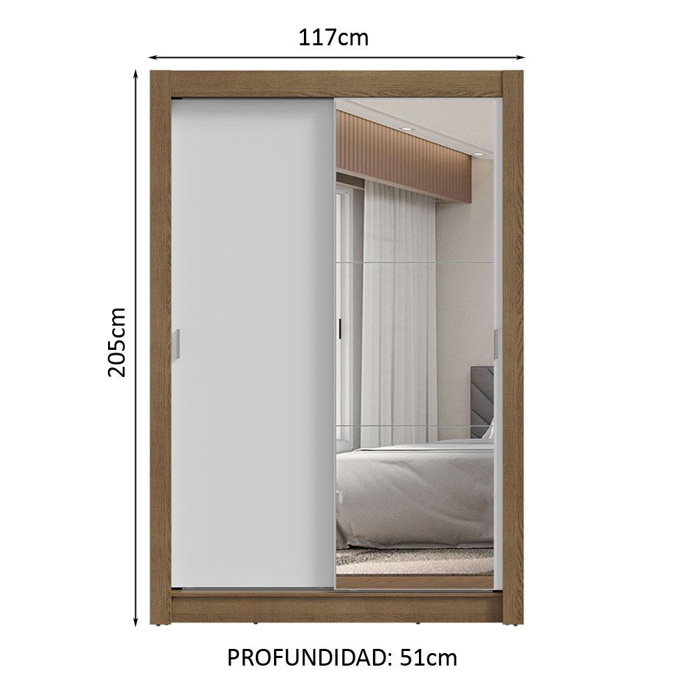 Foto 4 pulgar | Ropero Closet Madesa Vivare 2 Puertas 1 Espejo Mb