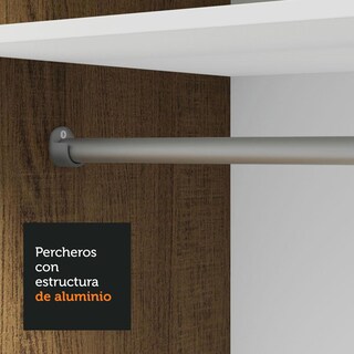 Foto 7 | Ropero Closet Madesa Vivare 2 Puertas 1 Espejo Mb