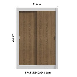 Foto 3 | Ropero Closet Madesa Milano 2 Puertas Bm