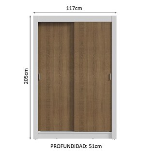 Foto 3 | Ropero Closet Madesa Vivare Plus 2 Puertas Bm