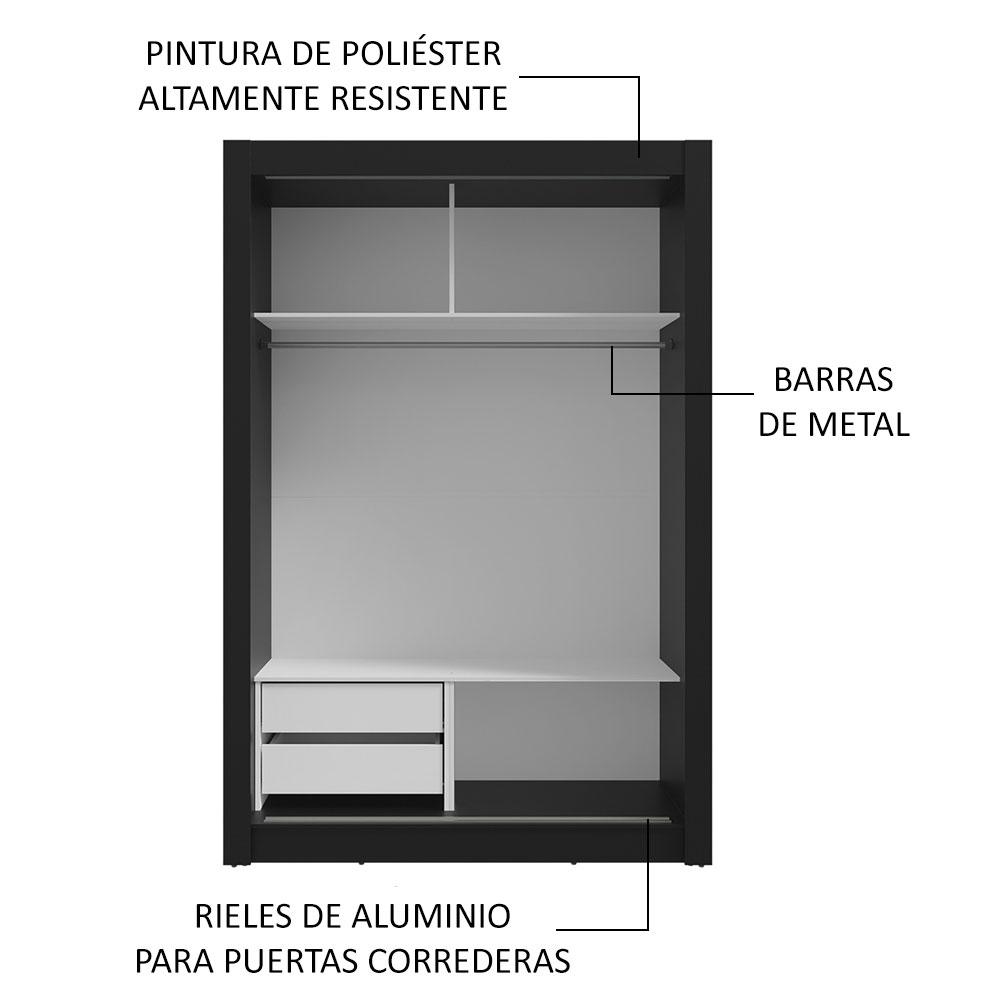 Foto 7 pulgar | Ropero Closet Madesa Vivare 2 Puertas Nn