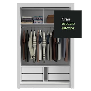 Foto 8 | Ropero Closet Madesa Vivare Plus 2 Puertas Bn