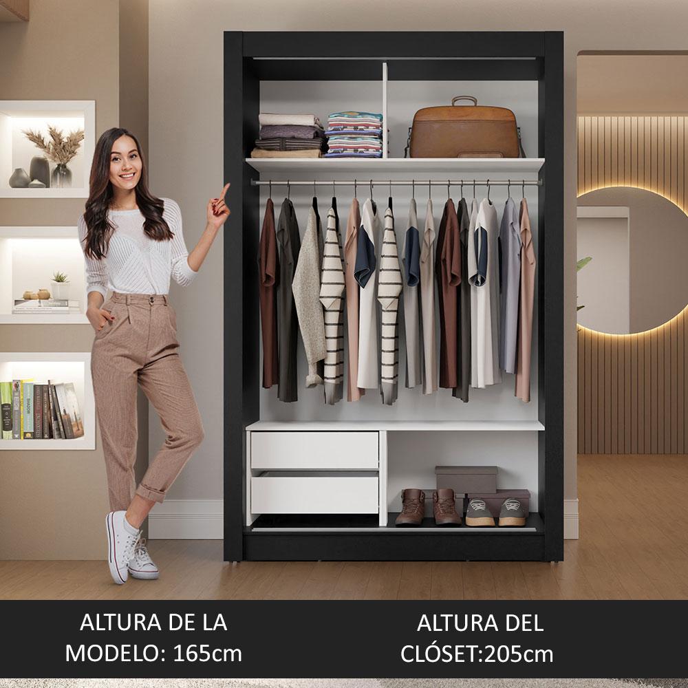 Foto 6 pulgar | Ropero Closet Madesa Vivare 2 Puertas Nm