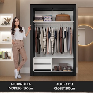 Foto 5 | Ropero Closet Madesa Vivare 2 Puertas Nm