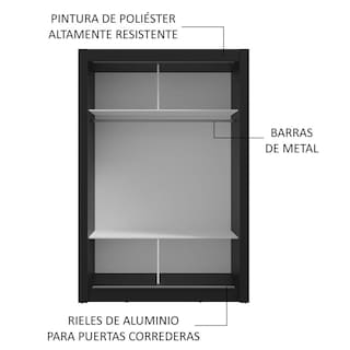 Foto 6 | Ropero Closet Madesa Milano 2 Puertas Nn