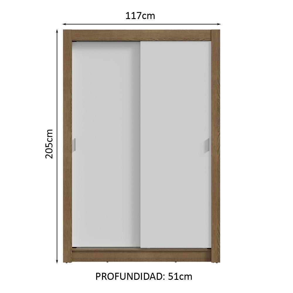 Foto 4 pulgar | Ropero Closet Madesa Vivare 2 Puertas Mb