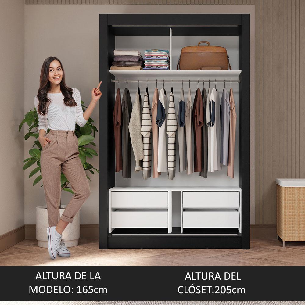 Foto 5 | Ropero Closet Madesa Vivare Plus 2 Puertas 1 Espejo Nm