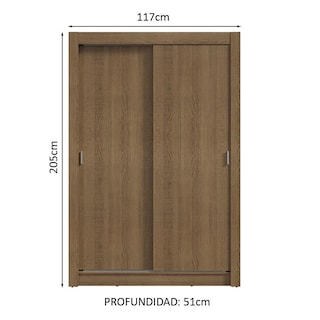 Foto 3 | Ropero Closet Madesa Milano 2 Puertas Mm
