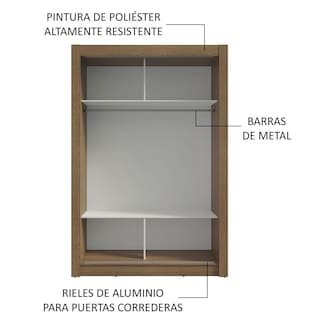 Foto 6 | Ropero Closet Madesa Milano 2 Puertas Mm